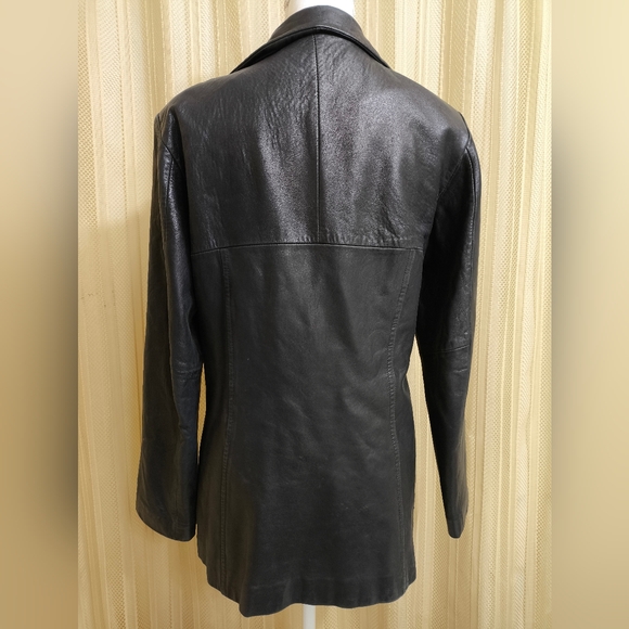 Black Leather Jacket - M - Picture 4 of 5